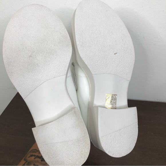 NEW Jeffrey Campbell White Leather Librarian Loafer Women's Size 6 - Picture 6 of 11